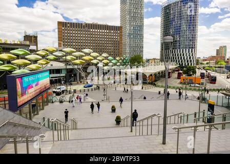 Stratford shopping  center on Corona  Virus lock down, view from Stratford city Westfield Stock Photo