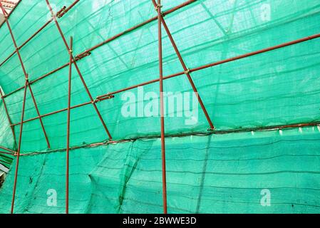 Safety Net in Construction Site. Stock Photo