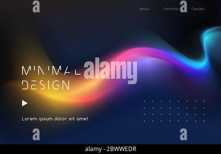 Moving colorful abstract background. Dynamic neon Effect. Design Template for poster and cover. Stock Vector