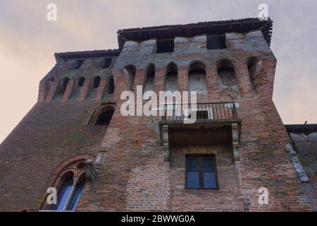 Medieval fortress, Gonzaga Saint George castle in Mantua, Lombardy, Italy Stock Photo