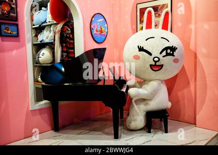 SEOUL, SOUTH KOREA - DECEMBER 24, 2018:  Cony, A female rabbit character is a famous LINE friends character. It's launched in 2011. Stock Photo