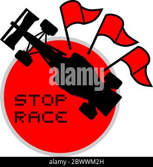 stop race symbol Stock Vector