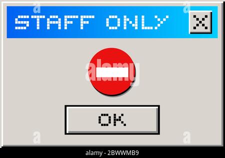 Staff only message Stock Vector