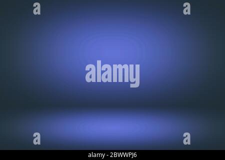 Abstract Luxury Dark Blue Room Background Using for Product Presentation Backdrop. Stock Photo