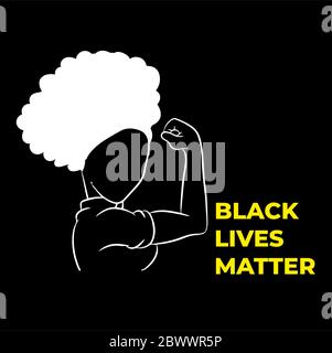 Black lives matter. Symbol of the fight against racism. Stock Vector