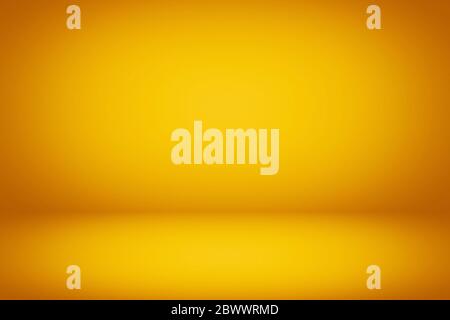 Abstract Luxury Goldenrod Color Room Background Using for Product Presentation Backdrop. Stock Photo