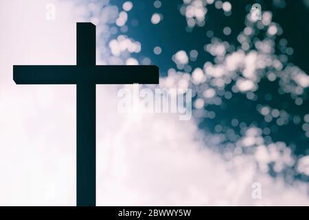 Abstract Light Religious Background Abstract of Blurred Christ Cross Lighting with Beautiful Gradient ...