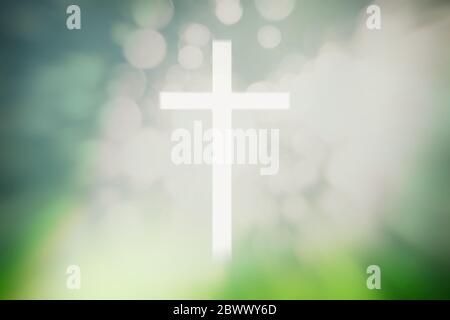 Abstract Light Religious Background Abstract of Christ Cross Lighting with Bokeh Background, Suitable for ...