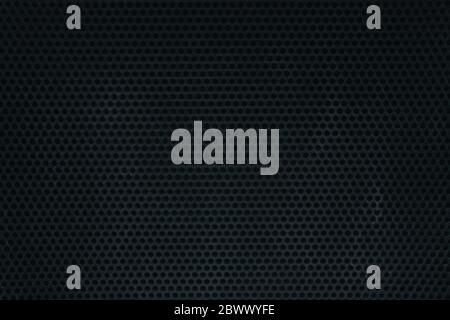 Dark Metal Perforated Wall Texture Background. Stock Photo