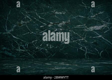 Abstract Luxury Dark Marble Room Texture Background, Using for Product Presentation Backdrop. Stock Photo