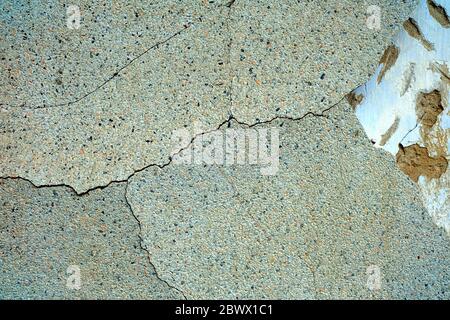 Old Broken Sand Wall Texture Background. Stock Photo