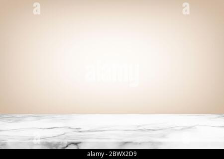 Marble Table with Silver Grey Tone Gradient Texture Background with Grain. Stock Photo