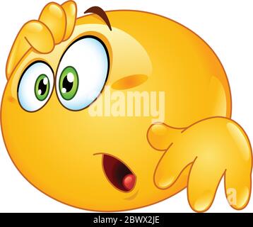 Amazed emoticon Stock Vector