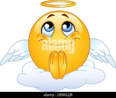 Angel emoticon Stock Vector