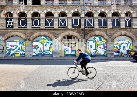 Street Art in Bristol, England UK Stock Photo