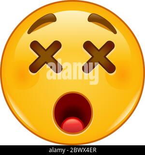 Dizzy emoticon Stock Vector