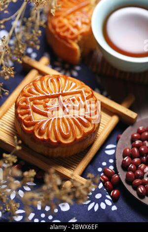 Delicious Cantonese moon cake for Mid-Autumn Festival food mooncake on