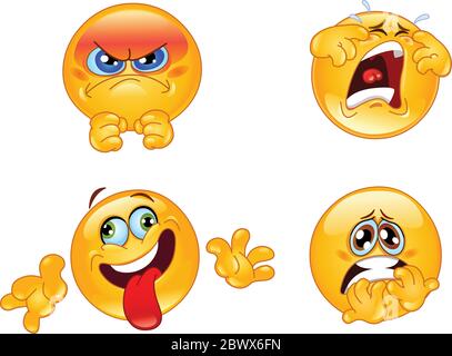 Set of emoticons Stock Vector