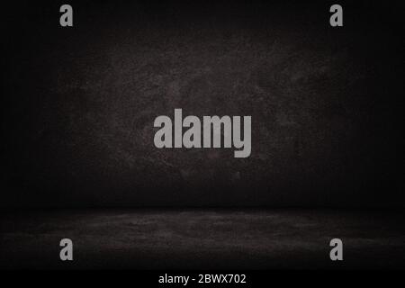 Abstract Dark Concrete Room Interior Background. Stock Photo