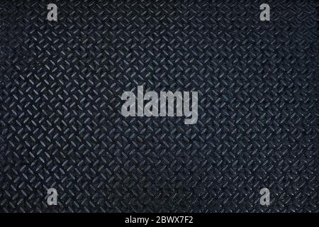 Black Metal Diamond Plate Texture Background. Stock Photo