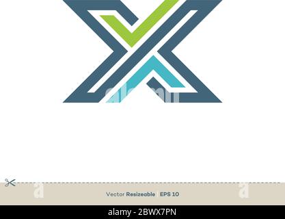 Letter X vector Logo Template Illustration Design. Vector EPS 10. Stock Vector
