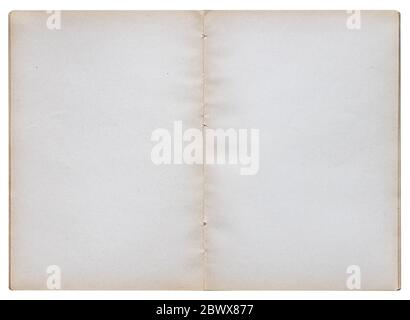 open old book - paper blank sheets - texture background Stock Photo