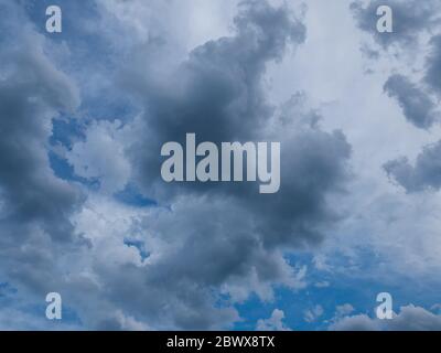gray storm clouds in the sky Stock Photo