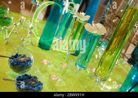 Colorful event decoration for wedding and social events Stock Photo