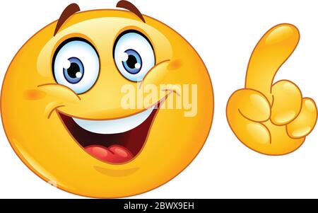Emoticon making a point Stock Vector