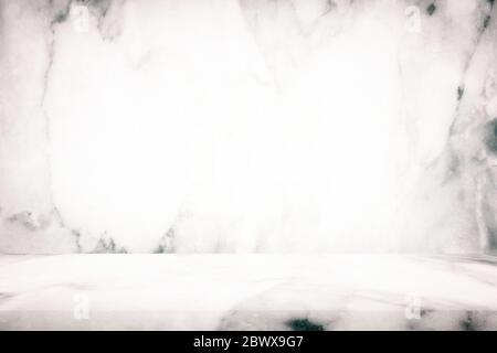 Abstract Luxury White Marble Table with Wall Background, Suitable for Presentation, Mockup, and Backdrop. Stock Photo