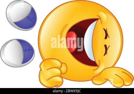 Laughing emoticon Stock Vector