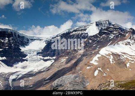 Snow Dome Mountain and Glacier Stock Photo