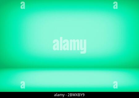 Abstract Luxury Aqua Menthe Color Gradient Studio Backdrop with Grains, Suitable for Product Presentation, Mockup and Background. Stock Photo