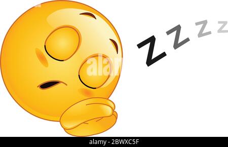 Sleeping emoticon Stock Vector