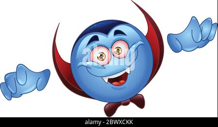 Vampire emoticon Stock Vector