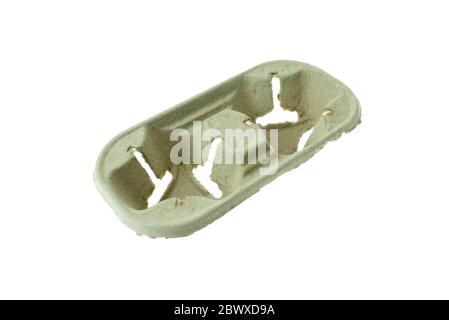 Recycle Coffee Cup Tray Isolated on White Background. Stock Photo