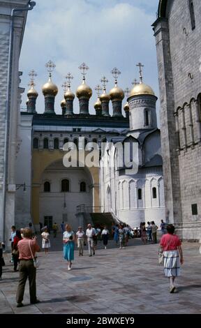 Church of the Nativity,pictured in 1983, at the Kremlin, Moscow, Russia Stock Photo