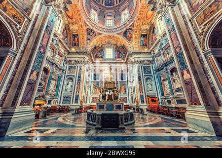 Inside the Basilica Papale di Santa Maria Maggiore in Rome