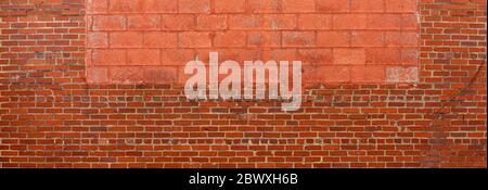 Lush lava background of brick and painted concrete block, creative copy space, horizontal aspect Stock Photo