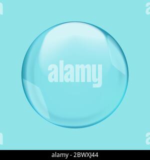 Poster with translucent light sphere with glares Stock Vector