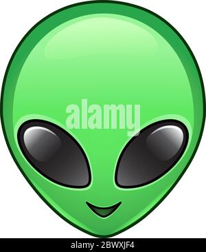 Alien face icon Stock Vector