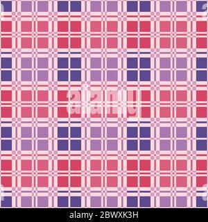 Tartan Scottish muted seamless pattern in violet, red and beige hues, texture for flannel shirt, plaid, tablecloths, clothes, blankets and other texti Stock Vector