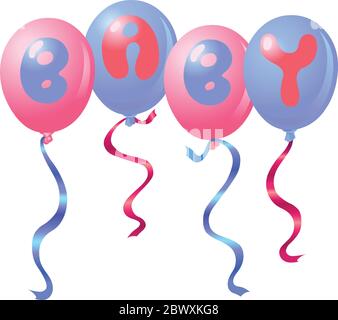 Baby balloons Stock Vector