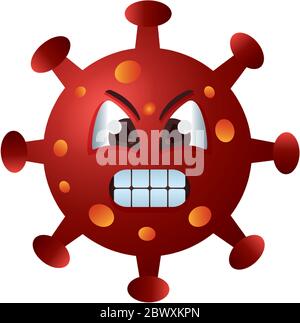 covid19 particle angry emoticon character Stock Vector Image & Art - Alamy