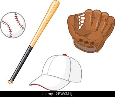 Baseball elements Stock Vector