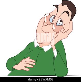 Bored man Stock Vector