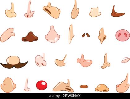 Cartoon nose set Stock Vector