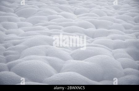 Soft looking fresh snow that looks like a quilt Stock Photo