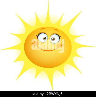 Cute smiling sun Stock Vector