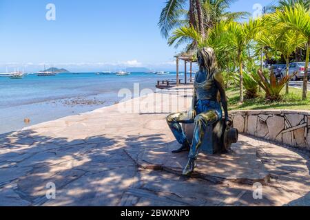 The statue of Brigitte Bardot placed the Buzios coastal promenade called Orla Bardot. BUZIOS, STATE OF RIO DE JANEIRO, BRAZIL Stock Photo